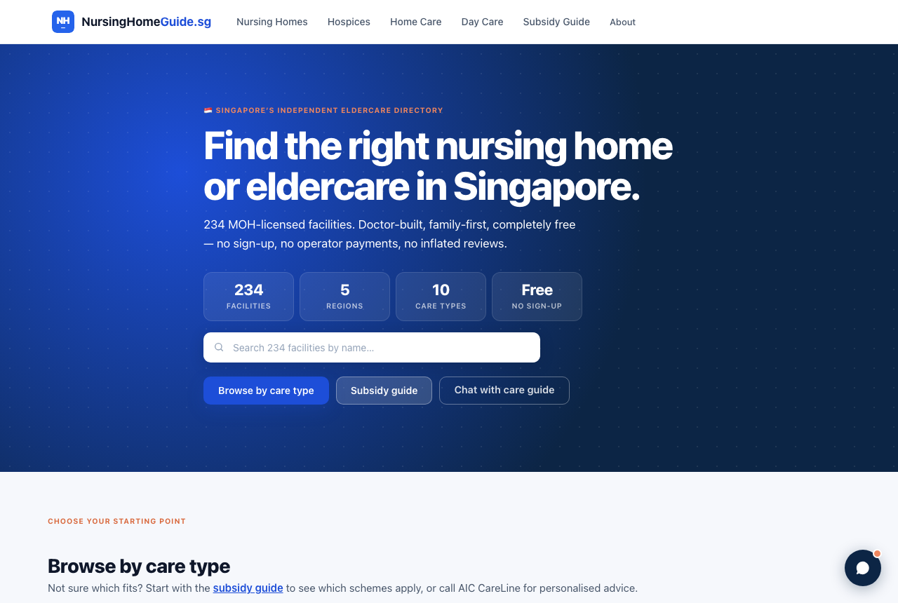 NursingHome Guide homepage